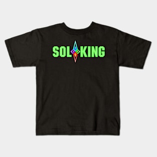 SOL KING LOGO - GREEN TEXT Kids T-Shirt